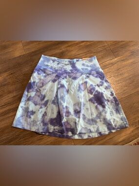 NWT PINK Victoria's Secret High Waist V Crossover Blue Tie Dye Skort Sz M